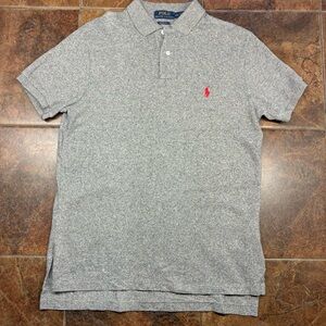 Polo by Ralph Lauren Gray Heather Polo with Red Pony